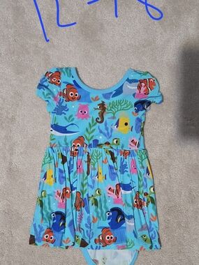 Little Sleepies Teal Blue Underwater Character Dress